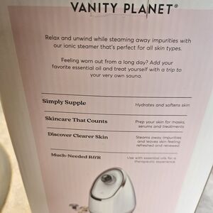 Vanity Planet Pink Ionic Facial Steamer - Gentle Hydrating Skin Care